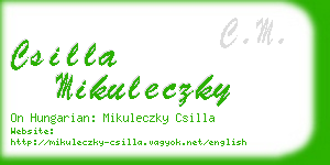 csilla mikuleczky business card